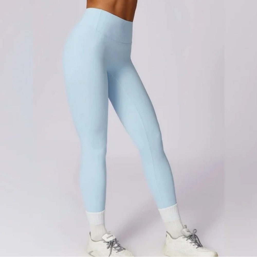 Alo Yoga Airbrush Winter Warm High-Waist Blue Legging L - Picture 2 of 7
